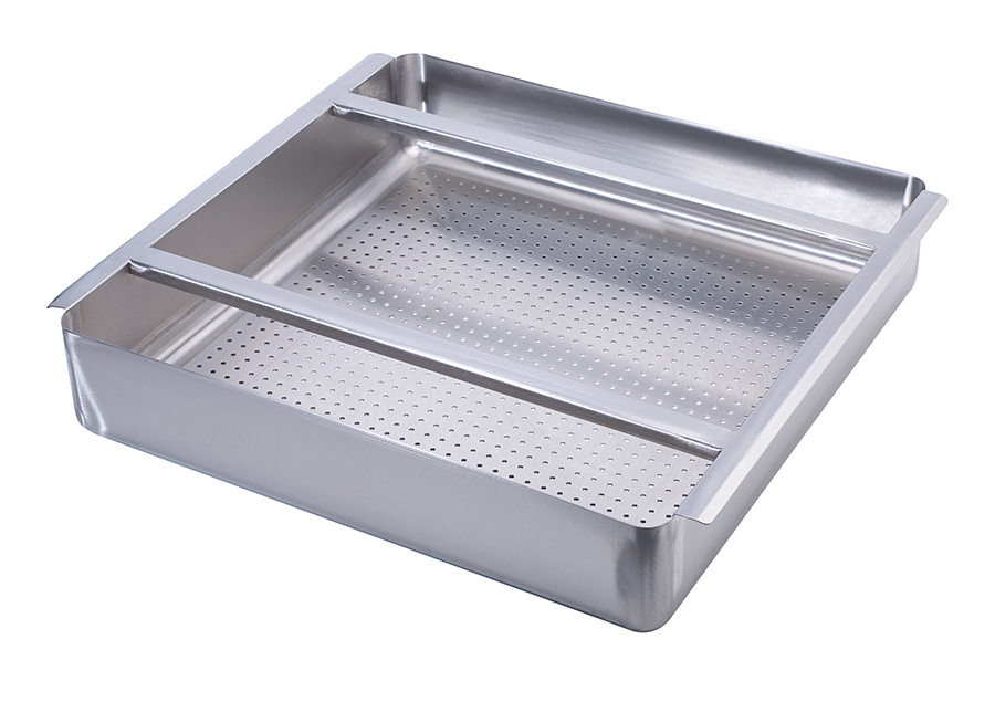 Krowne 30-160 Perforated Basket for 10" x 14" & 10" x 12" Dump Sinks - 6" Deep, Plastic