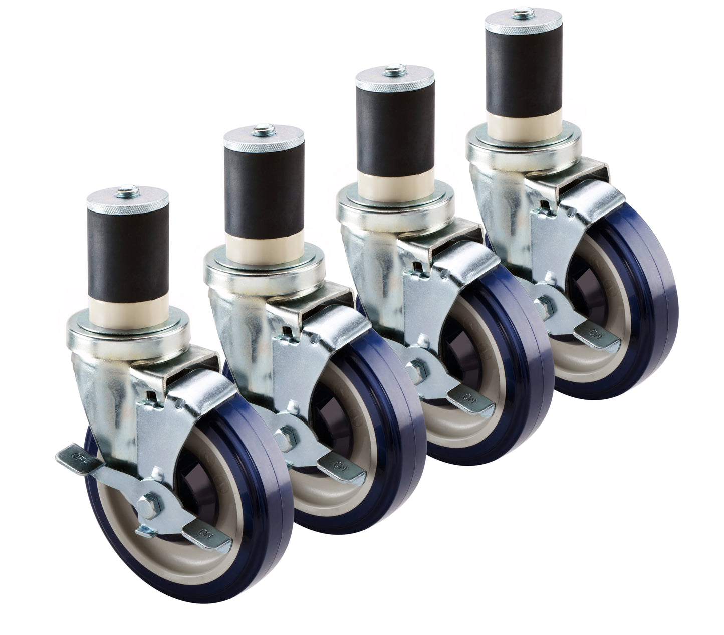 Krowne 30-129S 5" Stem Caster for Work Tables - 200 lb Capacity