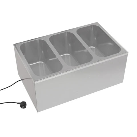 Koolmore CFW-3T 6Qt. Three-Section Buffet Countertop Food Warmer Electric With Faucet