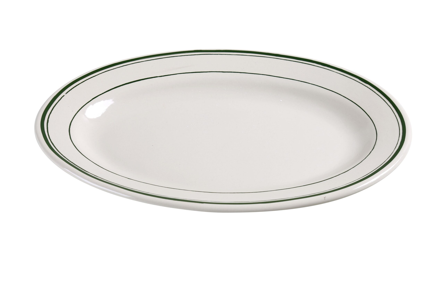 Yanco GB-19 Green Band Platter 13-1/2"L X 9-1/2"W Oval