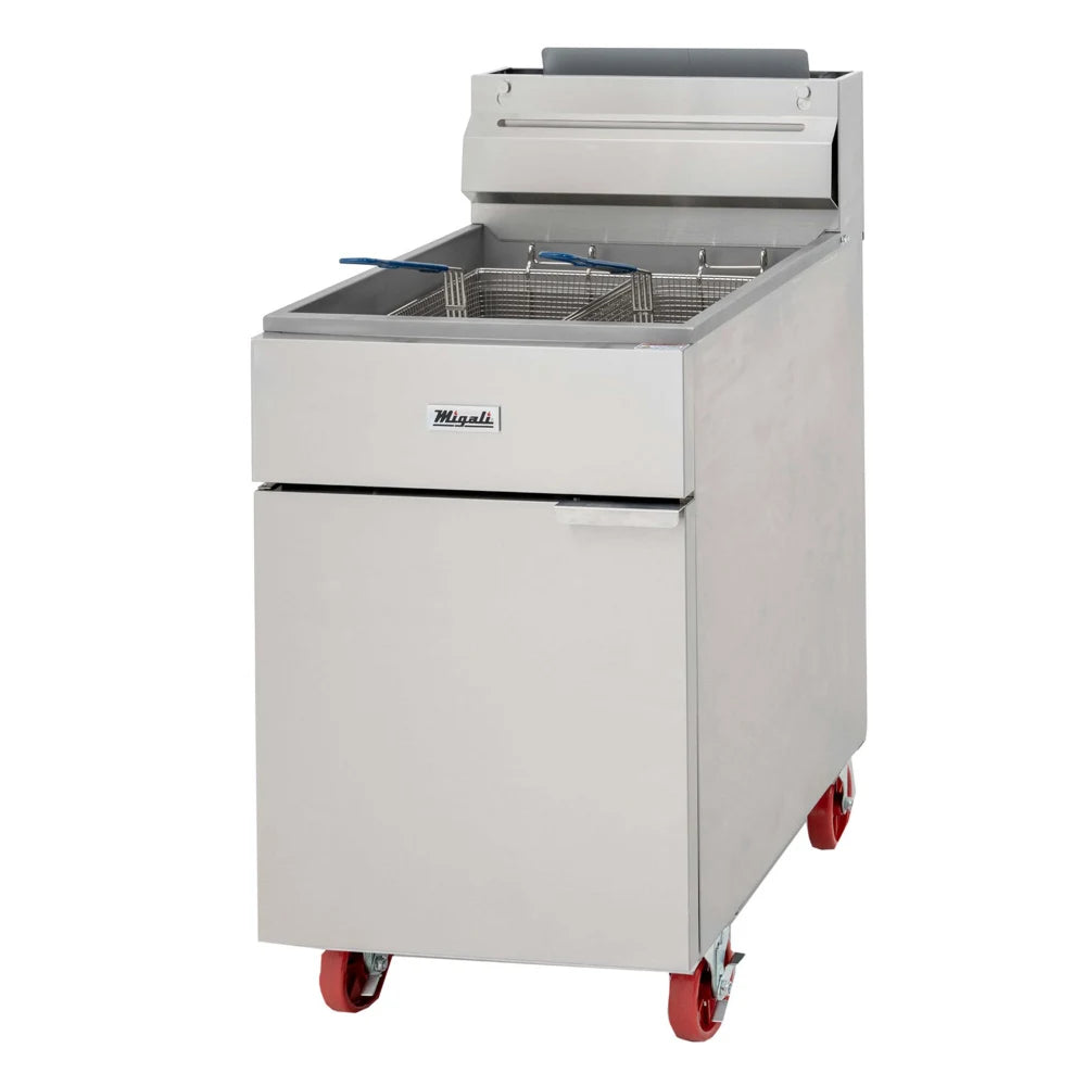 Migali Fryer C-F75-LP (LP) Liquid Propane 75 lb 5-Tube Burners 150,000 BTU