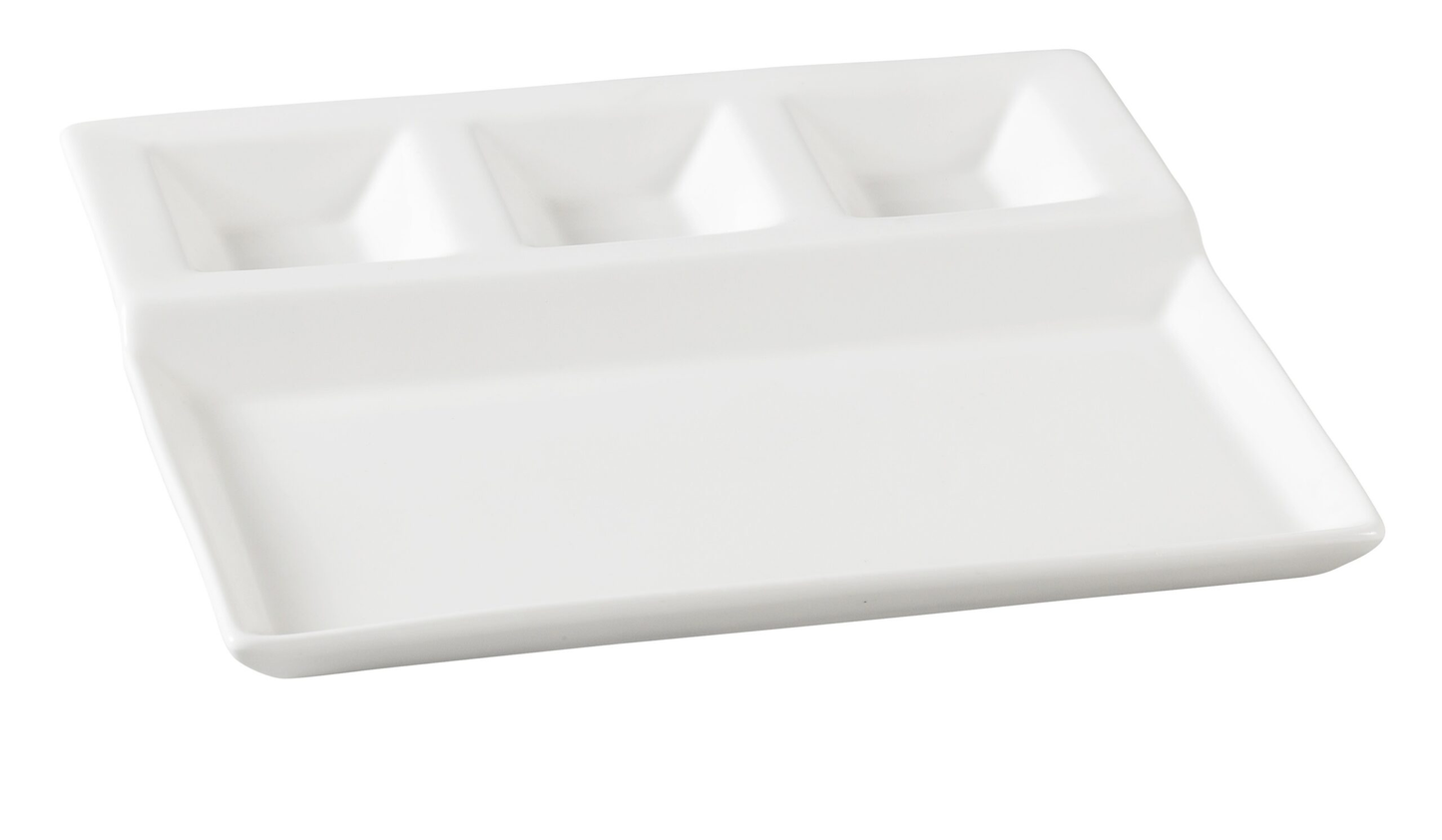 Yanco PS-2010 Piscataway Compartment Plate 10-1/4" X 8-3/4" Rectangular
