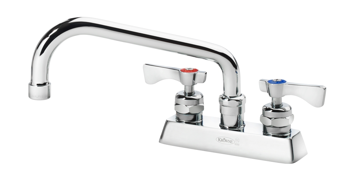Krowne 15-308L Deck Mount Faucet - 8" Swing Spout, 4" Centers