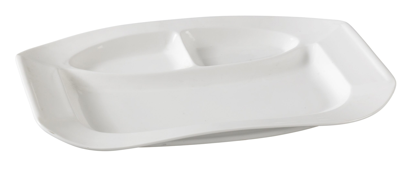 Yanco PS-2012 Piscataway Compartment Plate 12" X 8-1/2" Rectangular