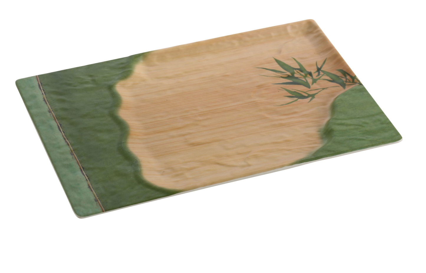 Yanco BA-212 Bamboo Style Plate 12"L X 7-1/2"W Rectangular