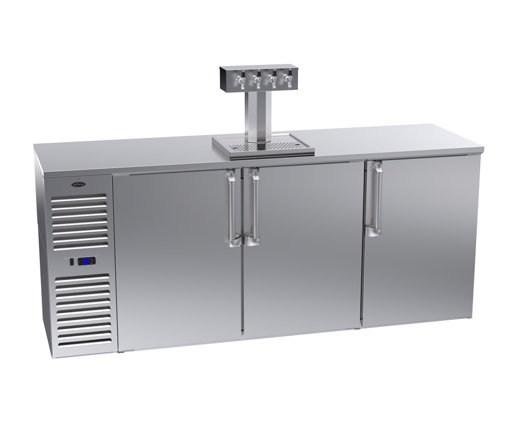 Krowne DB84L-SSS 84" Draft Beer System w/ (4) Keg Capacity - (1) Column, Stainless, 115v
