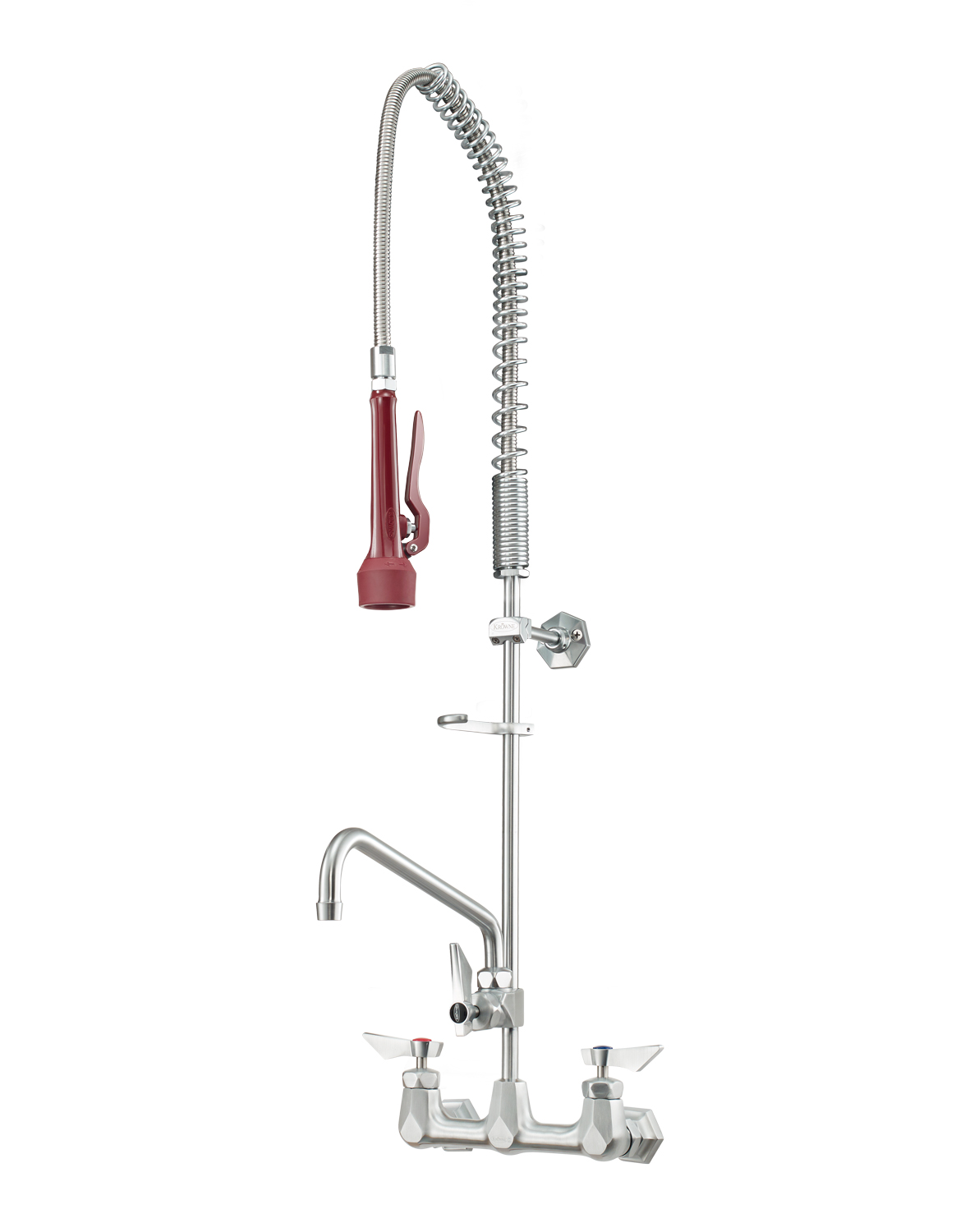 Krowne DX-109 Wall Mount Pre Rinse Unit w/ Add On Faucet & 44" Hose - 1/2" NPT Female Inlet