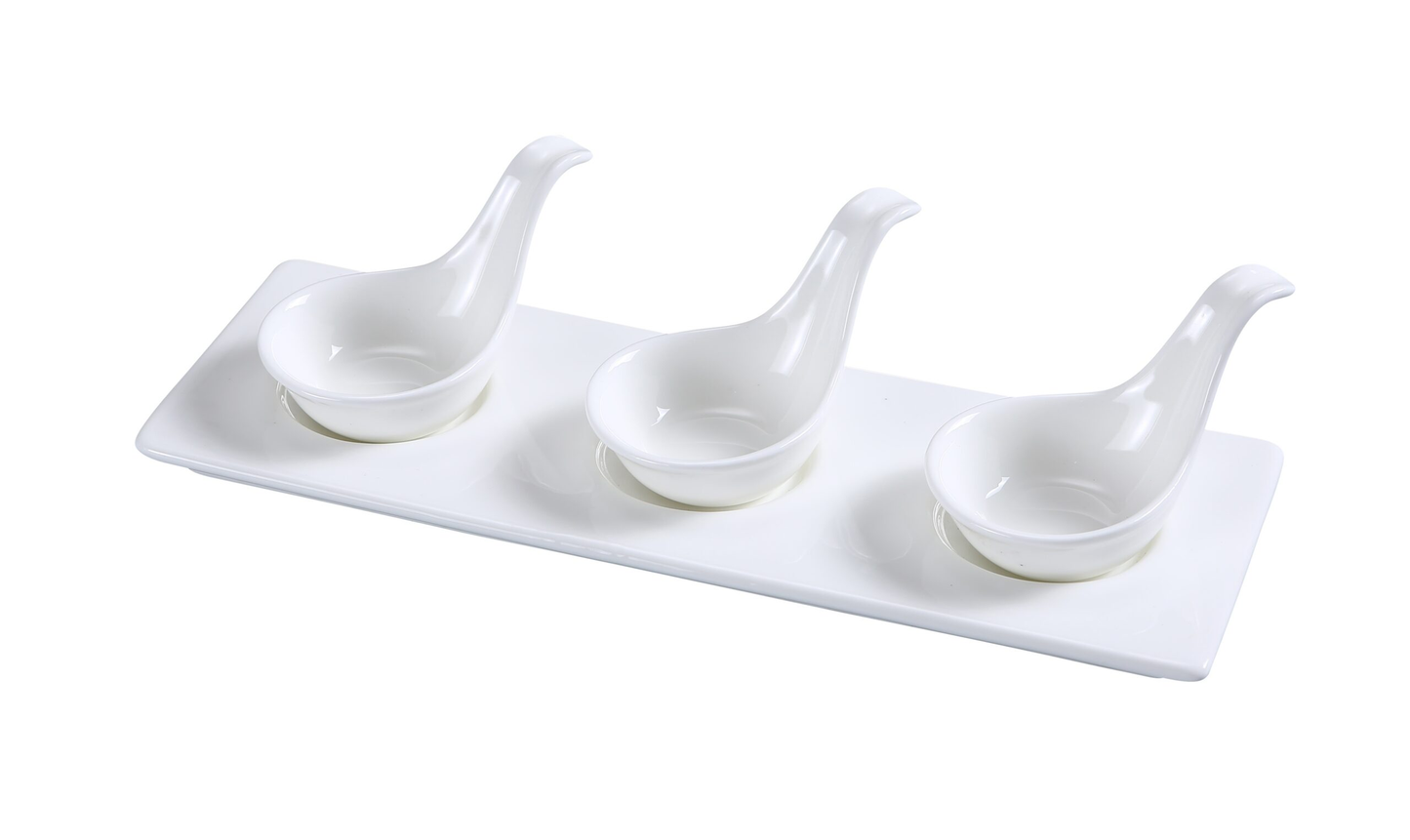 Yanco PS-721 Piscataway Tasting Spoon Set (3) 2" 2 Oz. Spoons