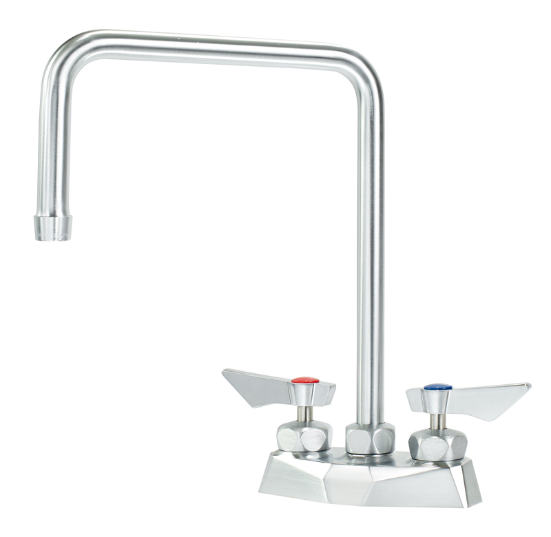 Krowne DX-302 Deck Mount Faucet w/ 8 1/2" Double Bend Gooseneck Spout - 4" Centers