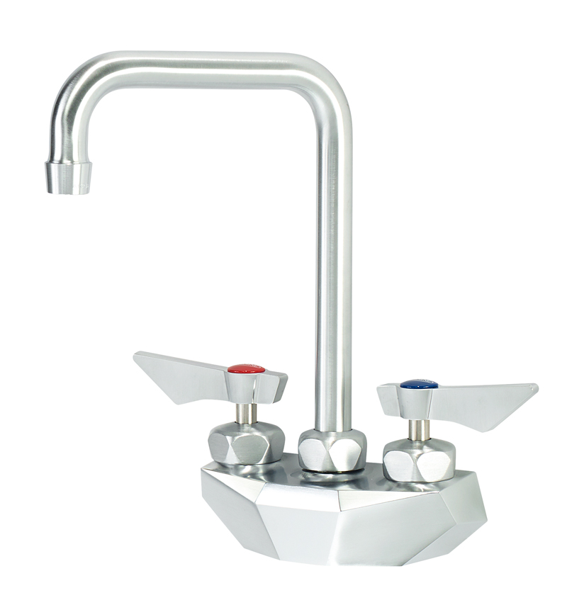 Krowne DX-410 Wall Mount Faucet w/ 10" Swing Spout - 4" Centers