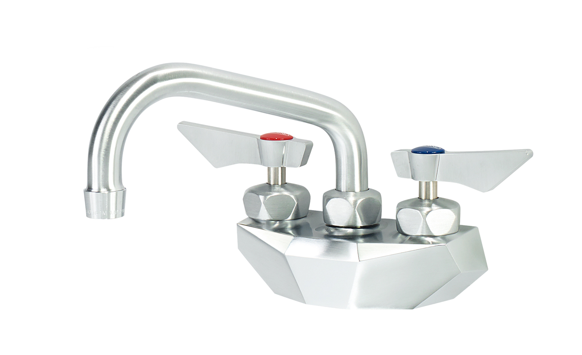 Krowne DX-406 Wall Mount Faucet w/ 6" Swing Spout - 4" Centers