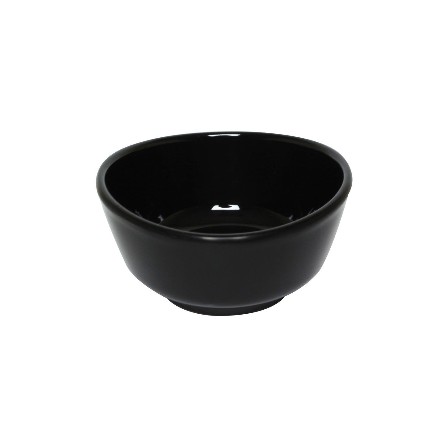 Thunder Group 39045BK Classic Black 11 oz. Round Melamine Bowl - 12/Pack