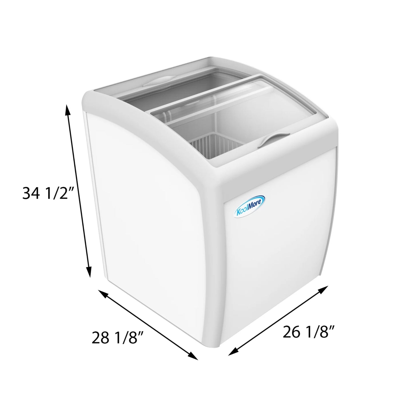 Koolmore MCF-6C 26 In. Display Ice Cream Freezer - 5.7 Cu Ft.