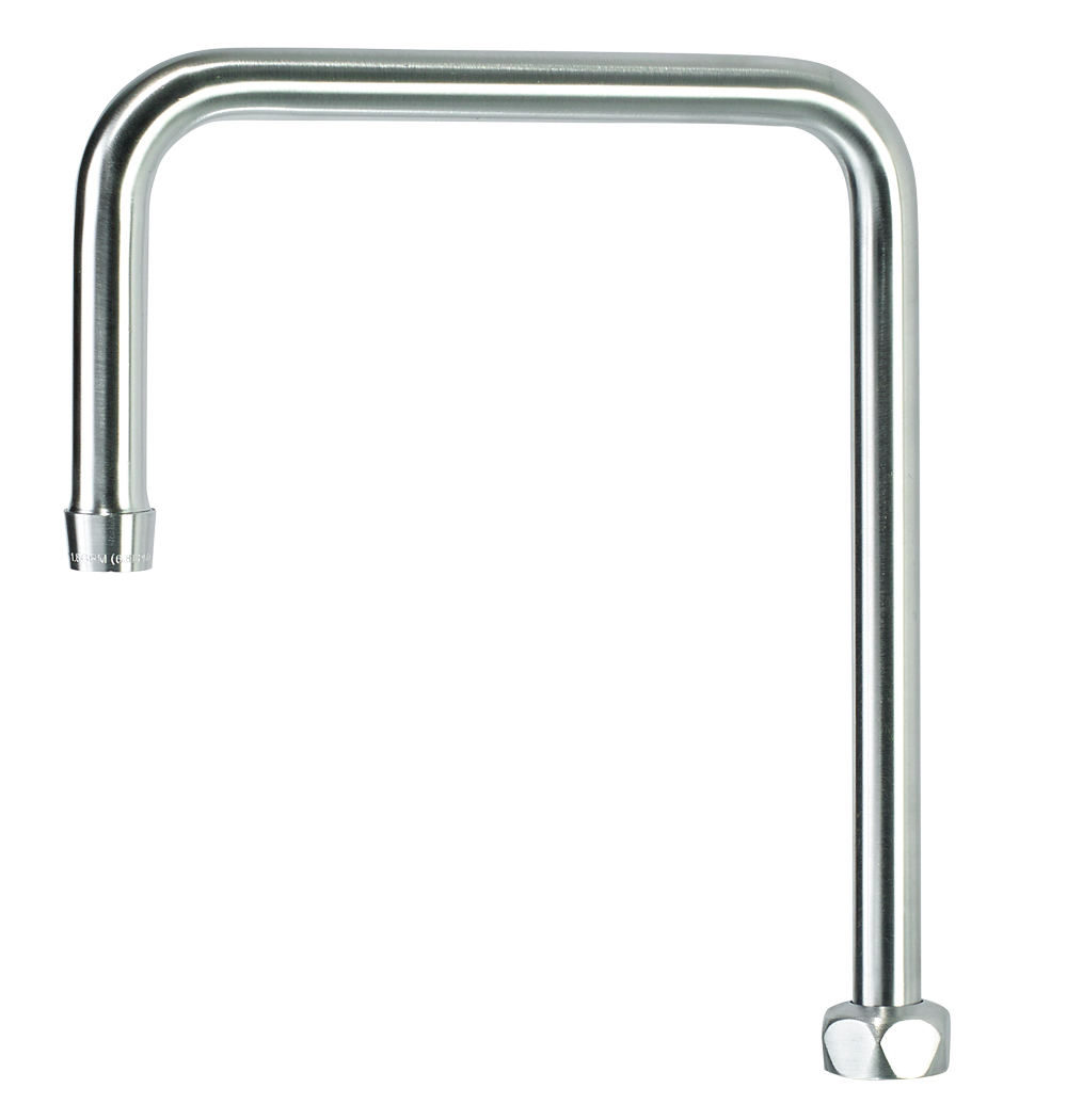 Krowne DX-432 8 1/2" Double Bend Gooseneck Spout, Chrome Plated