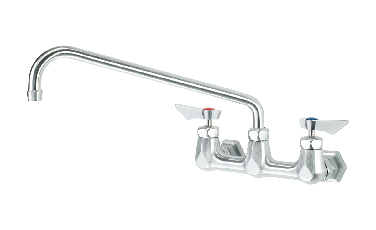 Krowne DX-814 Wall Mount Faucet w/ 14" Swing Spout - 8" Centers