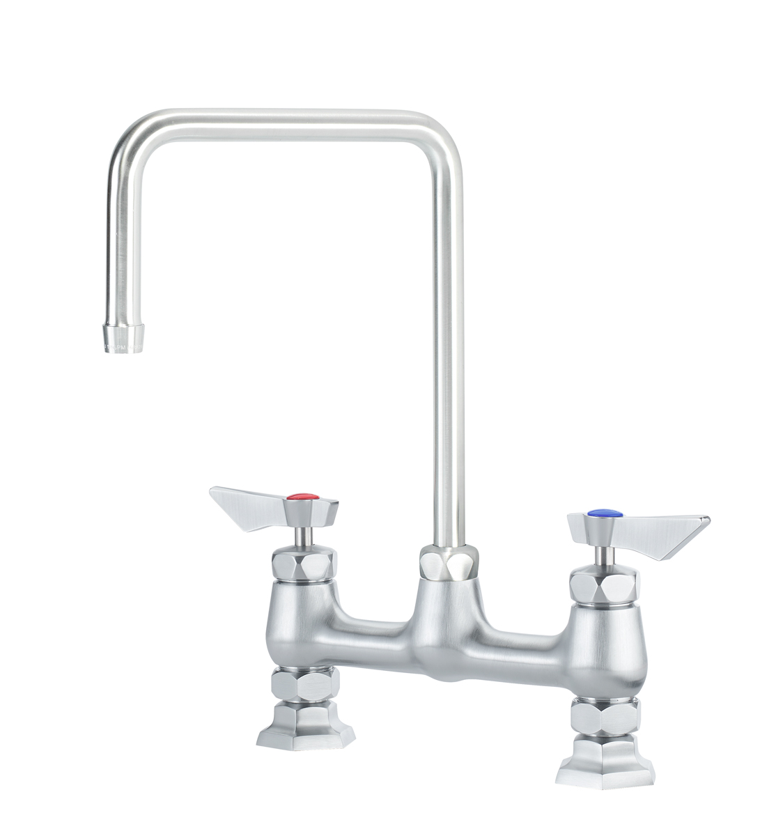 Krowne DX-902 Deck Mount Faucet w/ 8 1/2" Double Bend Gooseneck Spout - 8" Centers