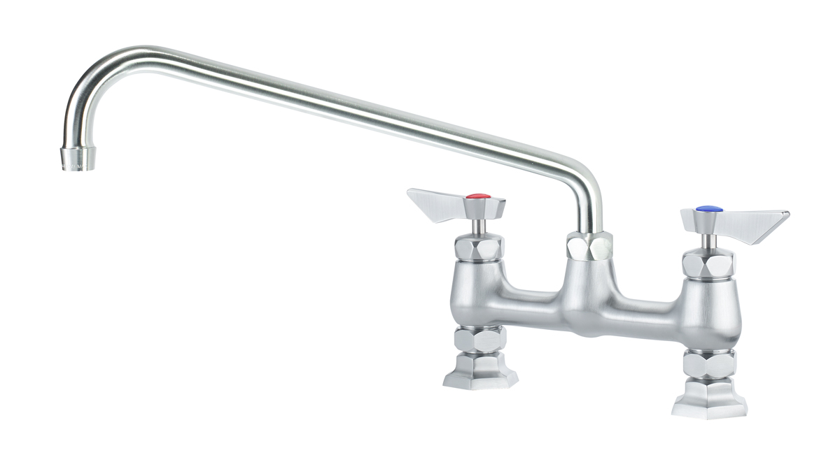 Krowne DX-914 Deck Mount Faucet w/ 14" Swing Spout - 8" Centers