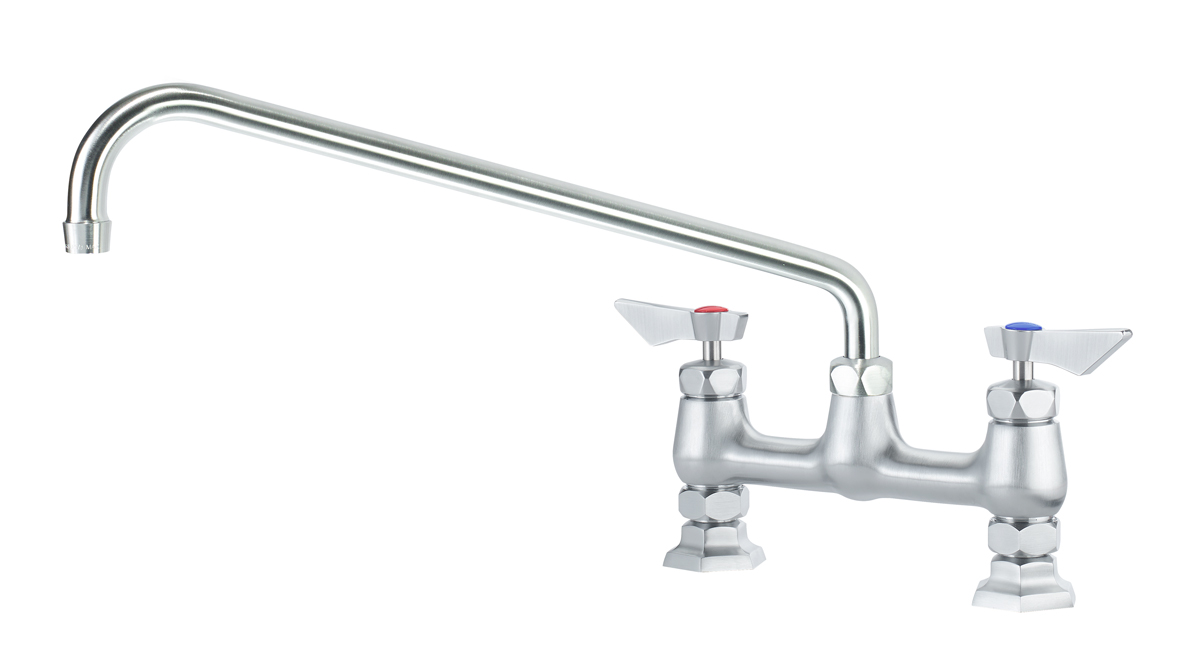 Krowne DX-916 Deck Mount Faucet w/ 16" Swing Spout - 8" Centers