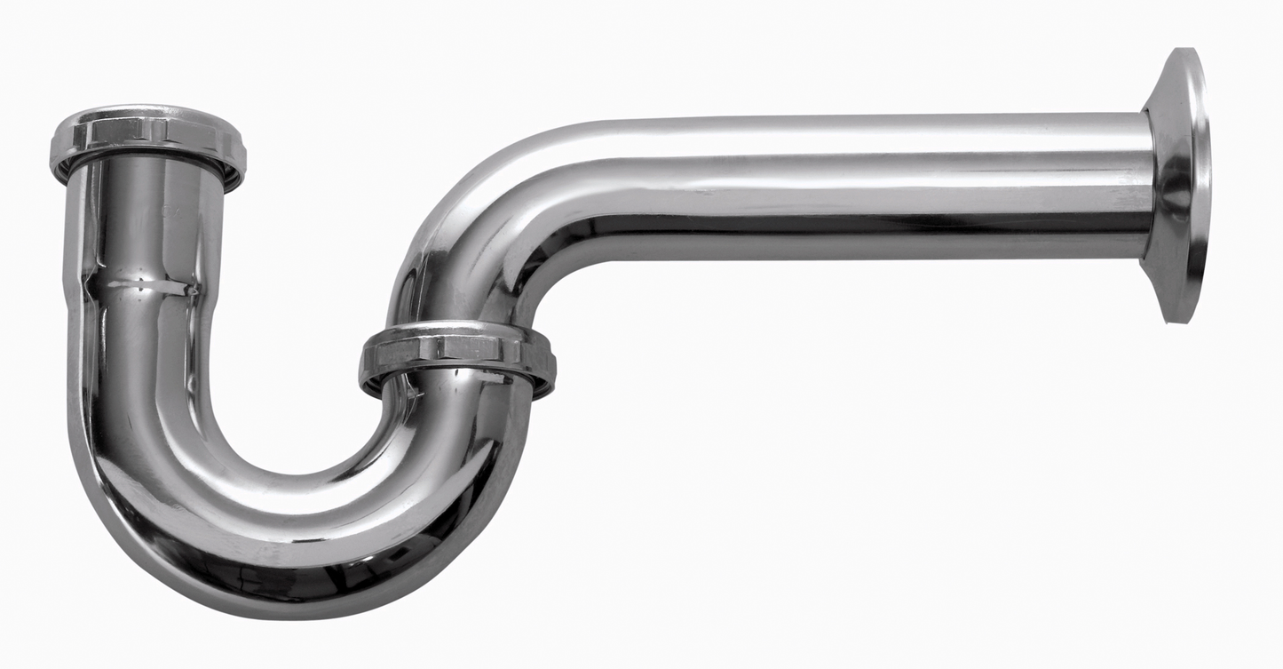 Krowne H-100 1 1/2" P Trap, Chrome Plated