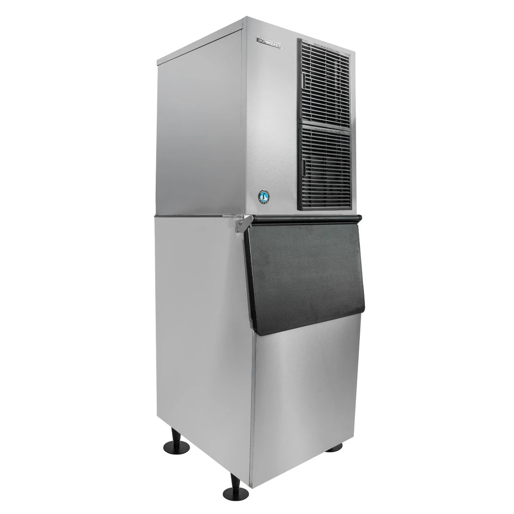 Hoshizaki KM-350MAJ/B-300SF Slim Line 22" Air Cooled Crescent Cube Ice Machine with 300 lb.Stainless Steel Finish Ice Storage Bin - 489 lb./Day