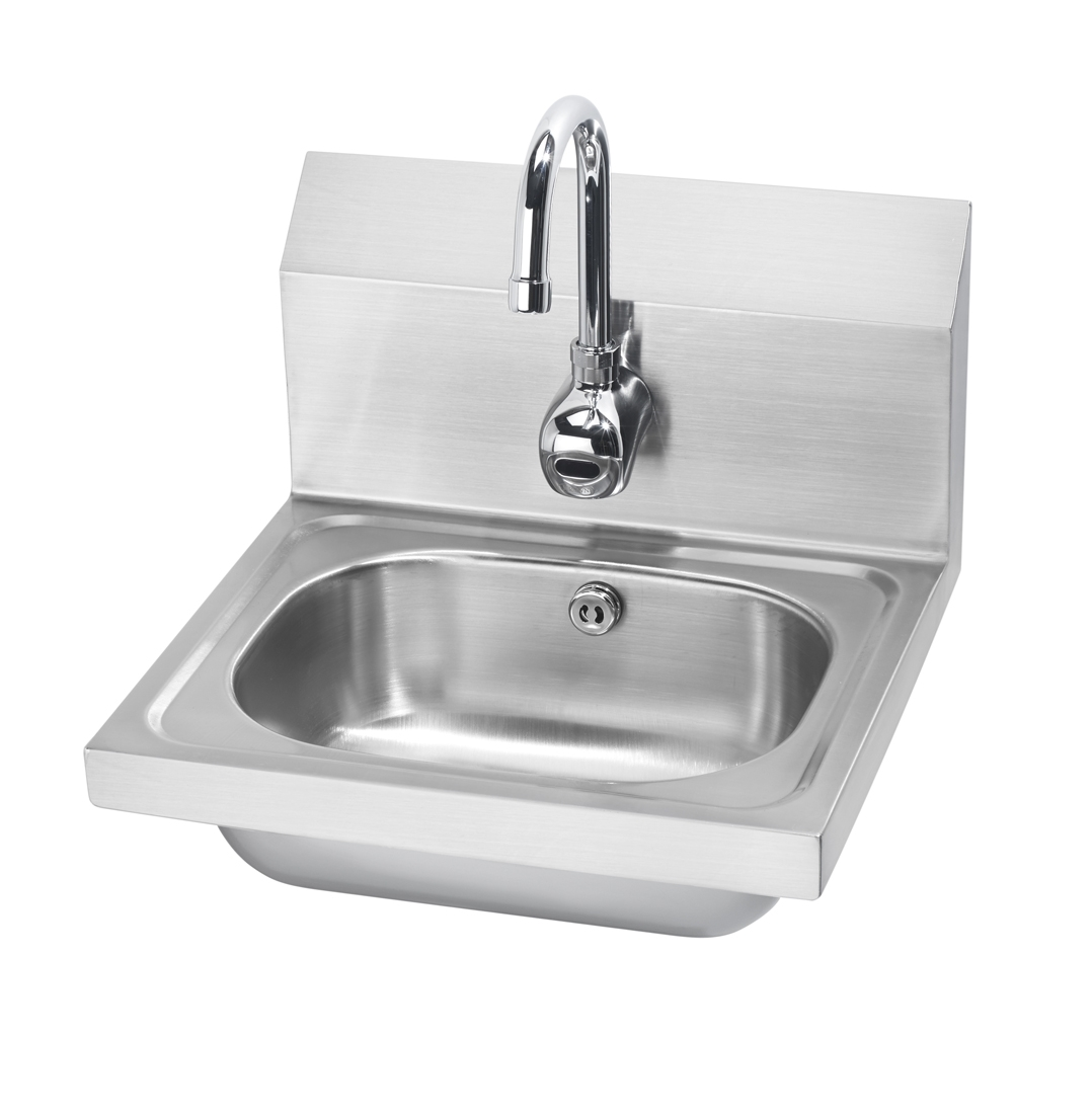 Krowne HS-11 Wall Mount Commercial Touchless Hand Sink w/ 14"L x 10"W x 6"D Bowl, Gooseneck Faucet