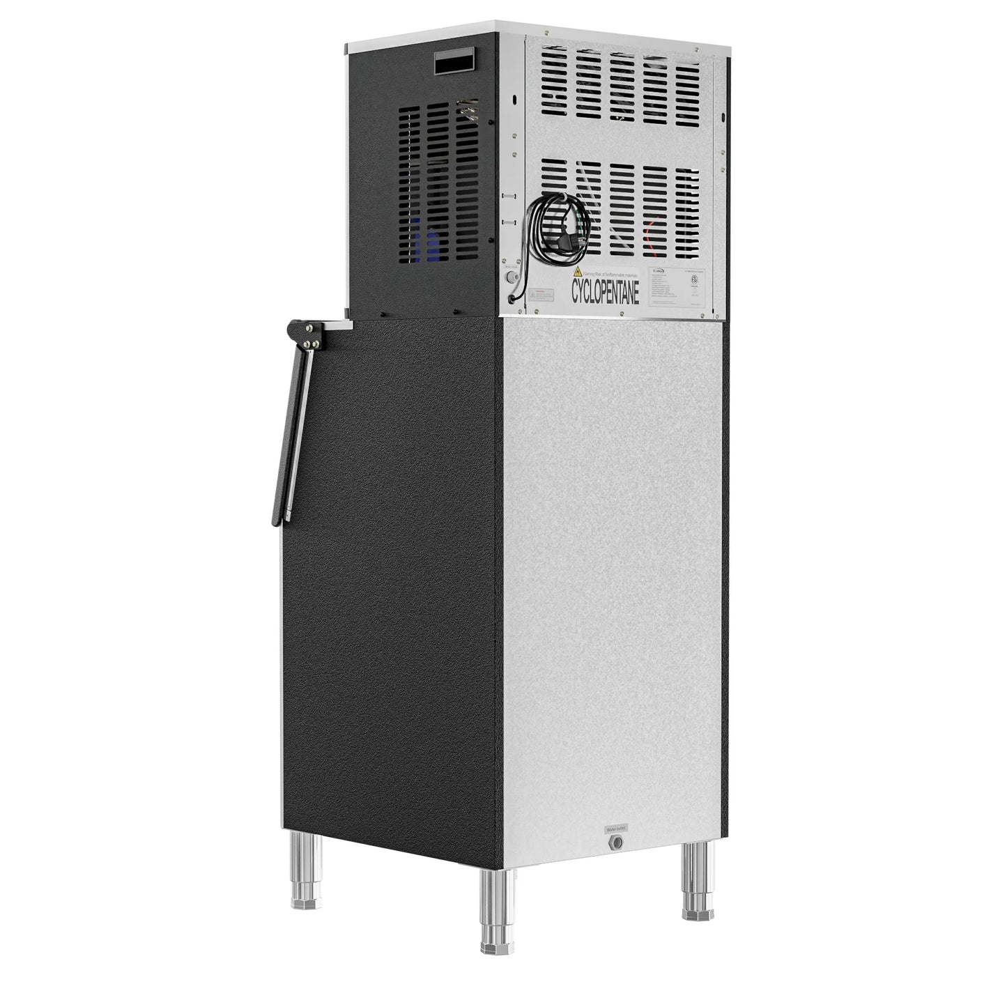 KoolMore KM-CIM-400 25 In. Stainless-Steel Commercial Air Cooled Modular Ice Maker With Full Cube Production 400lbs/24h