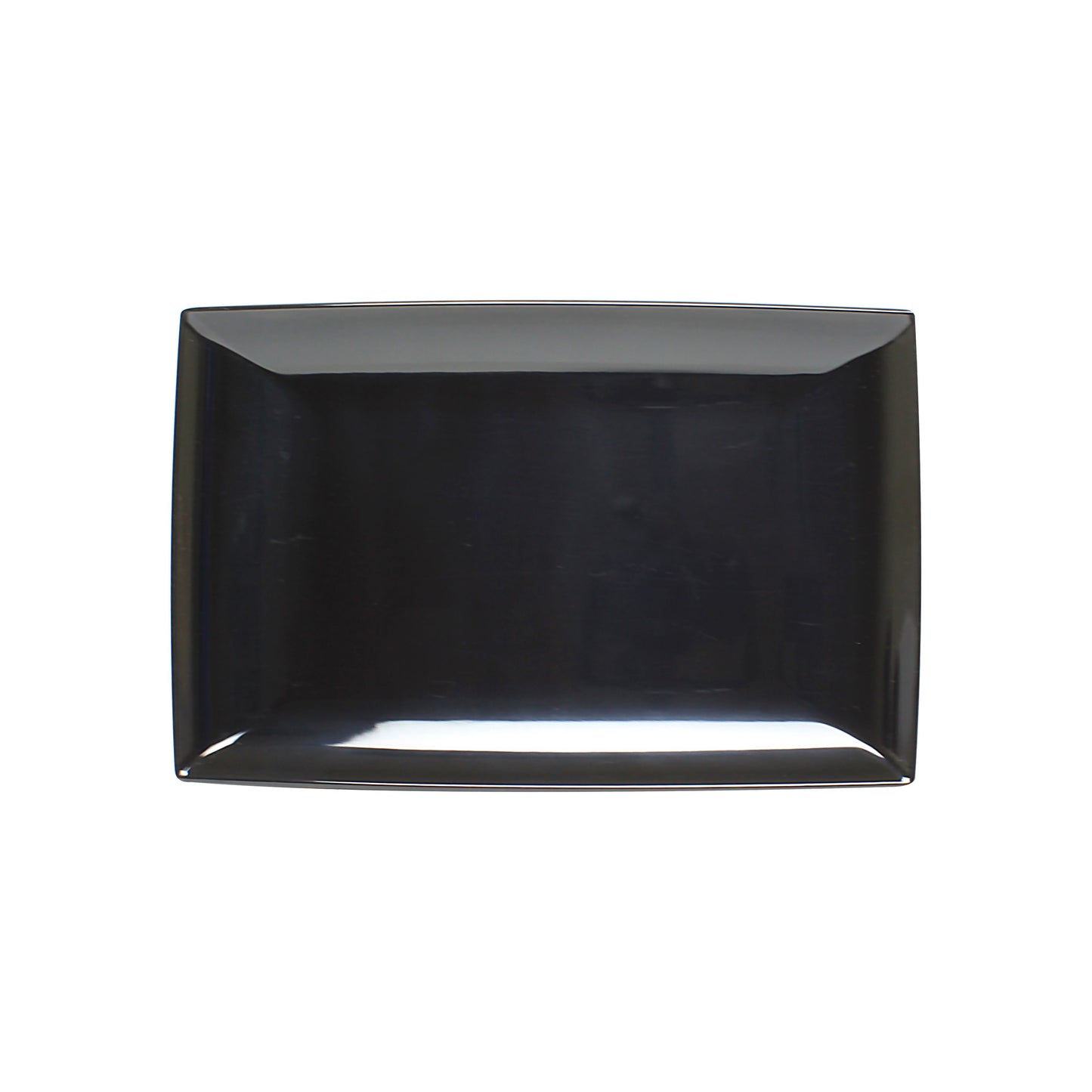 Thunder Group 47128BK Classic Black 12 1/2" x 8" Rectangular Melamine Tray - 12/Pack