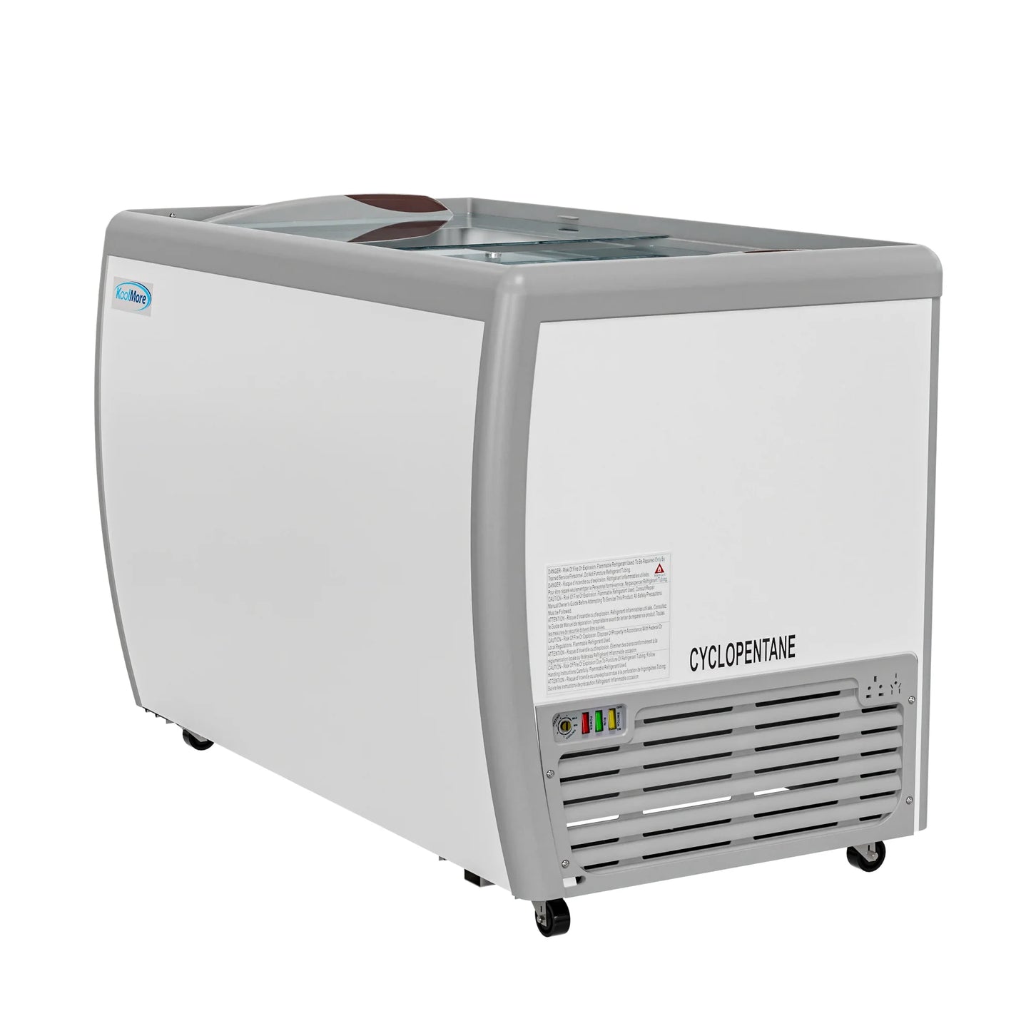 Koolmore KM-GDC-49SD 50 In. Commercial 9-Pan Gelato Ice Cream Dipping Cabinet Display Freezer With Sliding Glass Door- 13 Cu Ft.