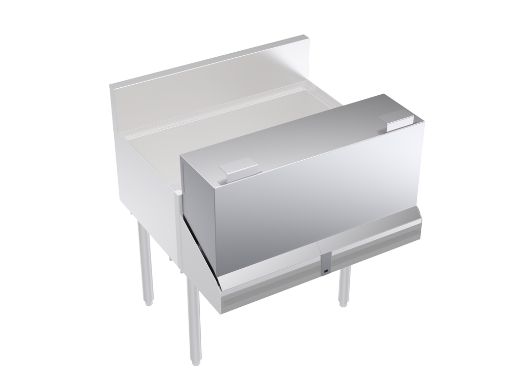 KROWNE KR-DC30 Locking Cover for Double Speed Rail, 30 inch L, Stainless Steel