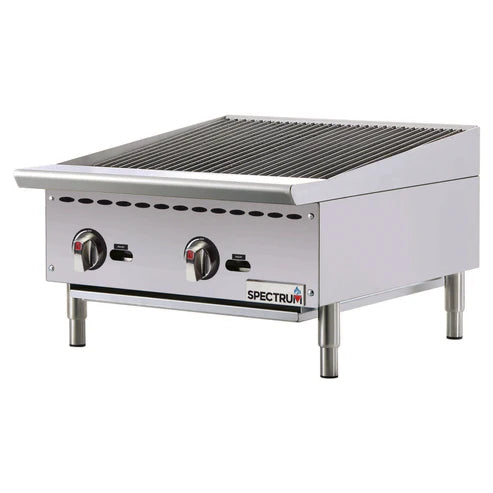 Winco NGCB-24R 24" Gas Charbroiler w/ Cast Iron Grates, Natural Gas, Convertible