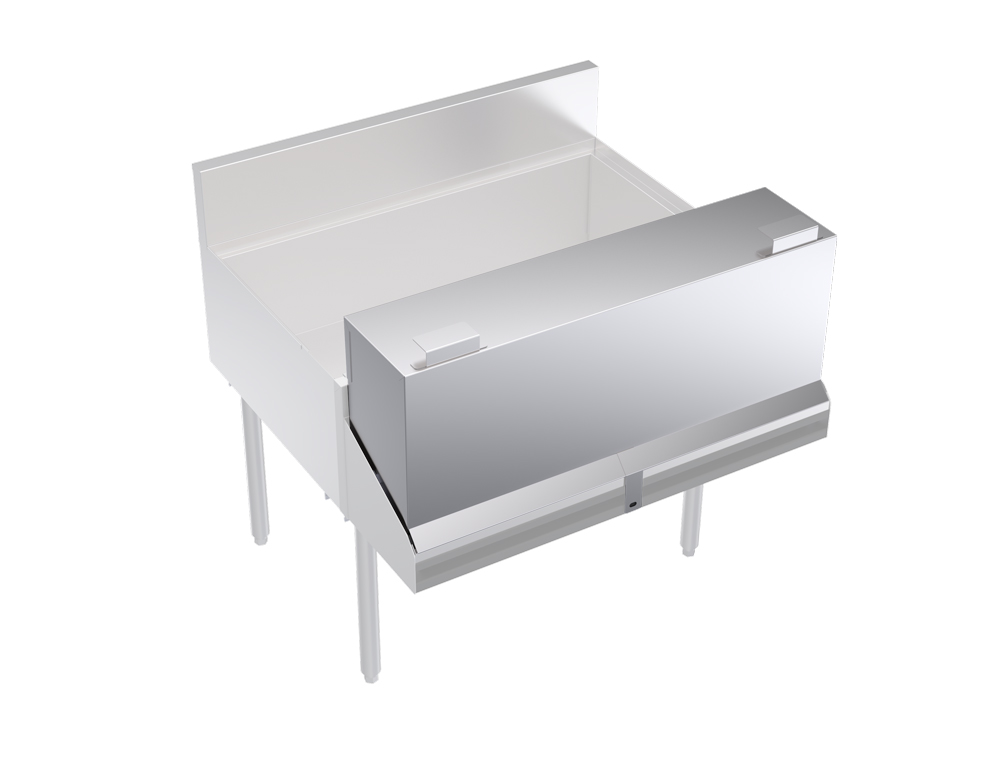KROWNE KR-DC36 Locking Cover for Double Speed Rail, 36 inch L, Stainless Steel