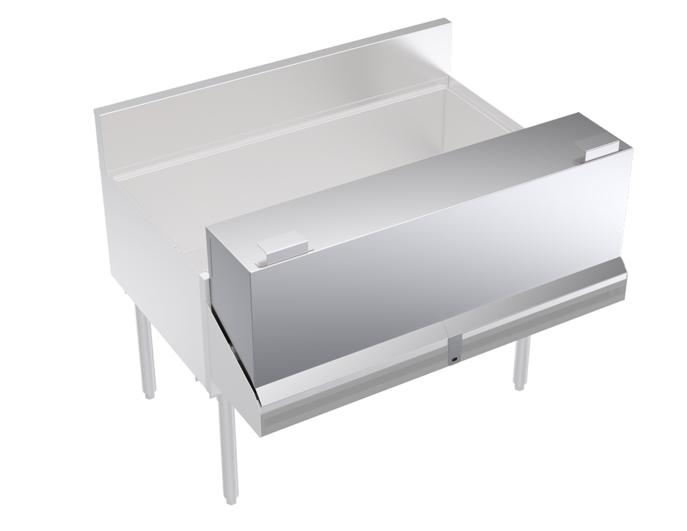 KROWNE KR-DC42 Locking Cover for Double Speed Rail, 42 inch L, Stainless Steel