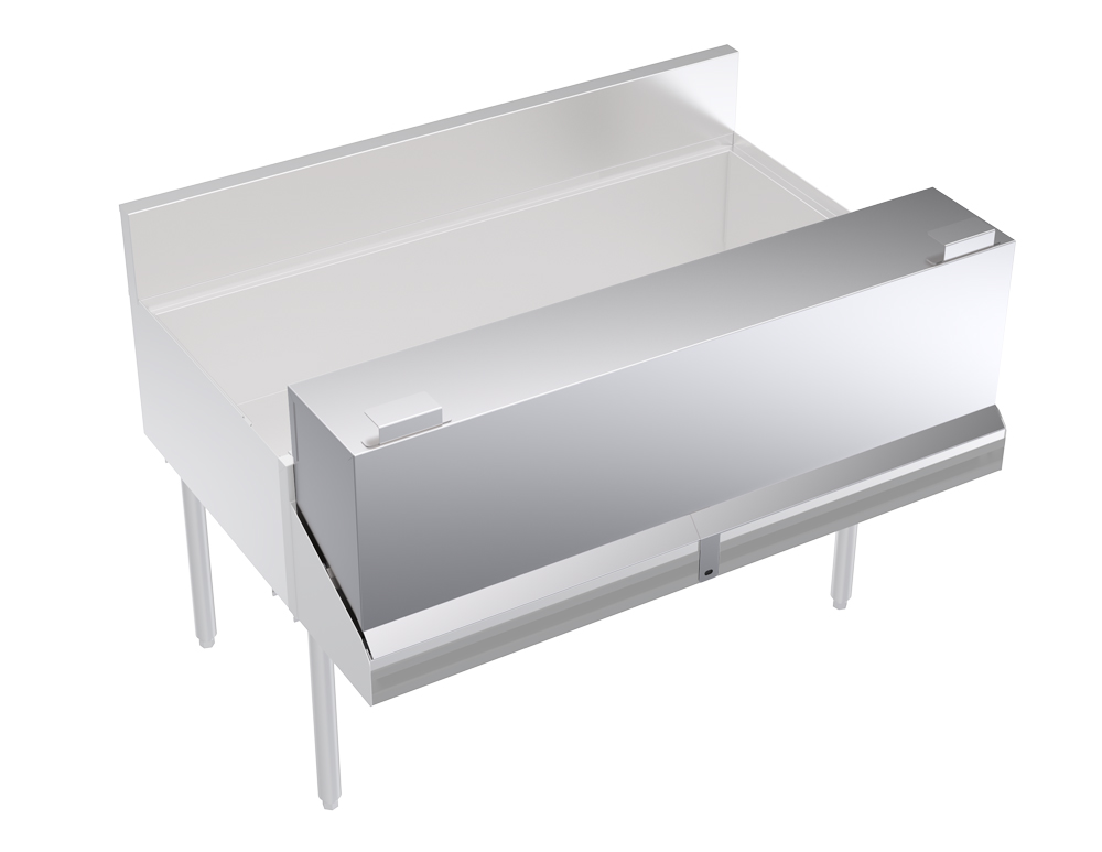 KROWNE KR-DC48 Locking Cover for Double Speed Rail, 48 inch L, Stainless Steel