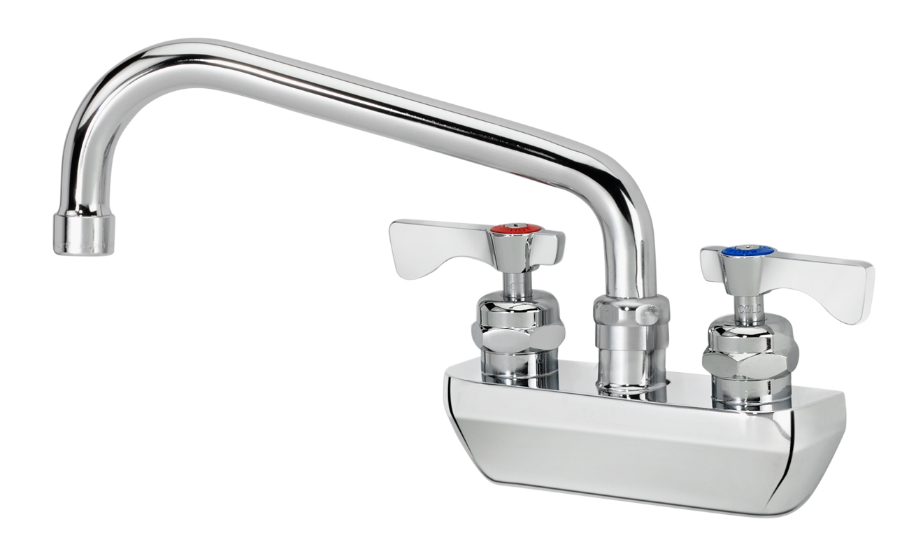 Krowne 14-408L Splash Mount Faucet - 8" Swing Spout, 4" Centers