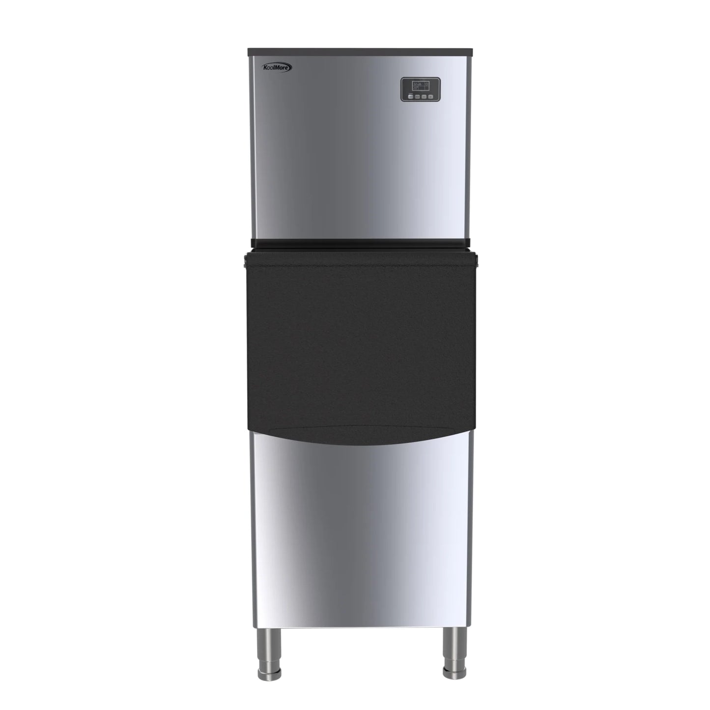 KoolMore CIM-315 25 In. Stainless-Steel Commercial Air Cooled Modular Ice Maker With Full Cube Production 315lbs/24h