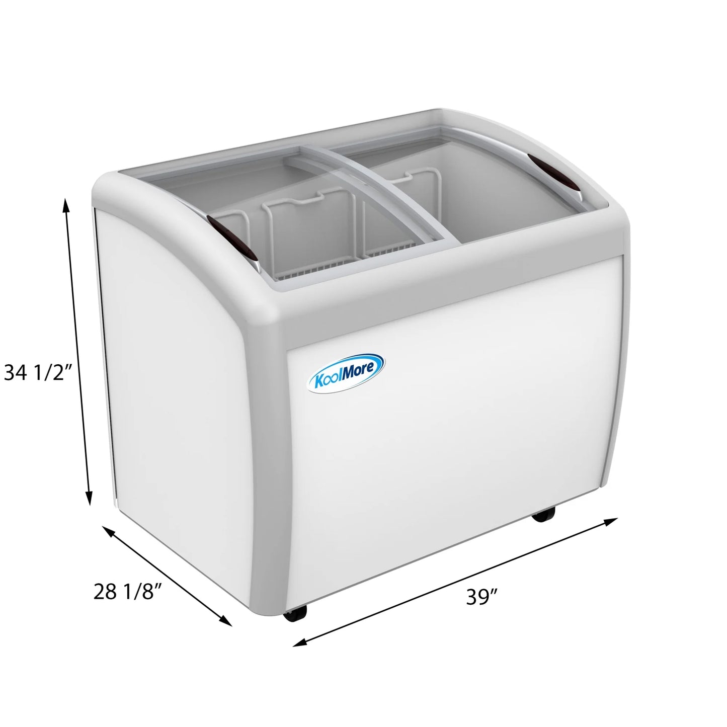 Koolmore MCF-9C 40 In. Display Ice Cream Freezer - 9 Cu Ft.