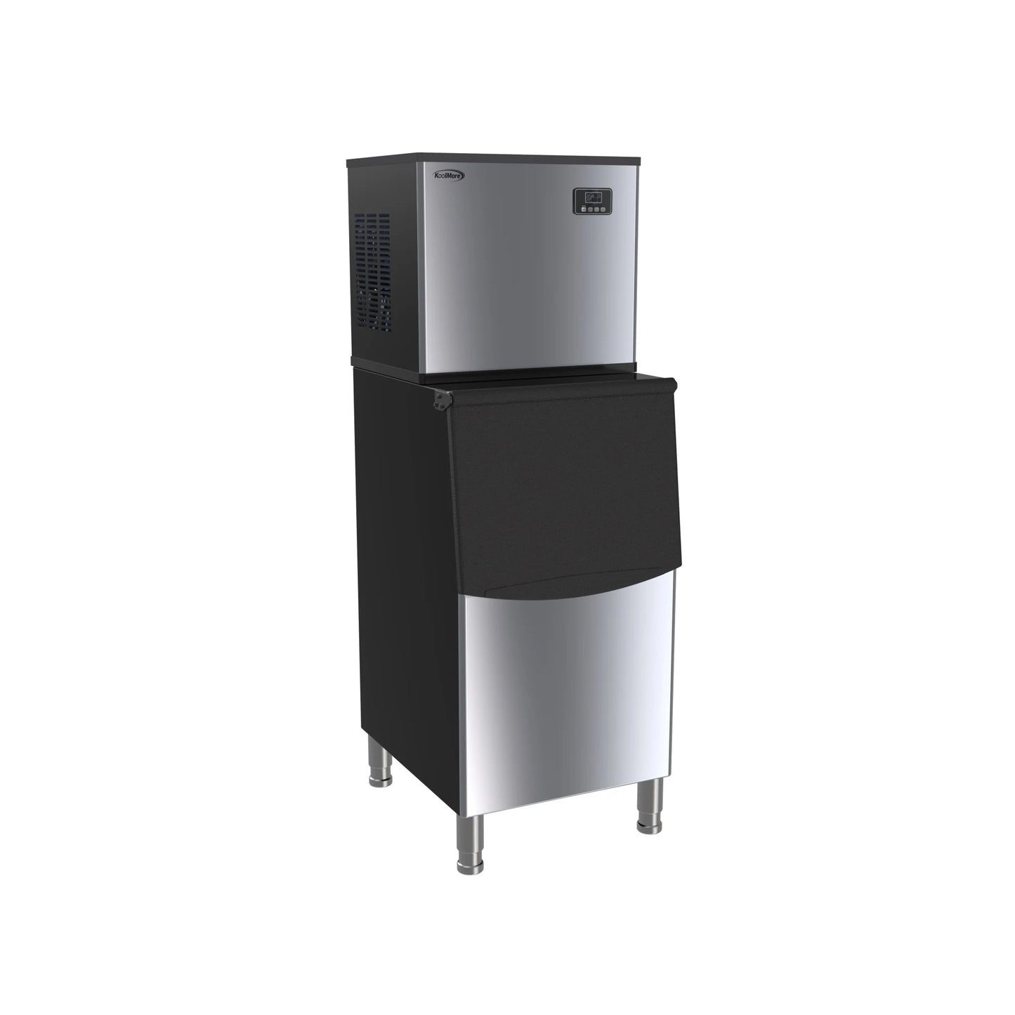 KoolMore CIM-315 25 In. Stainless-Steel Commercial Air Cooled Modular Ice Maker With Full Cube Production 315lbs/24h