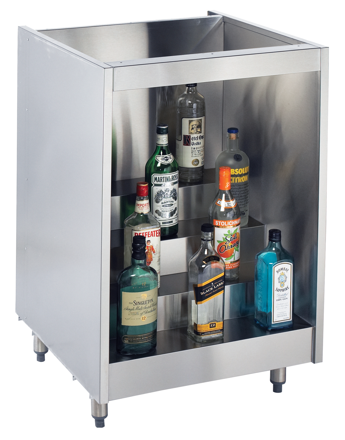 Krowne KR-L18 18" 4 Step Backbar Liquor Display, 24" D