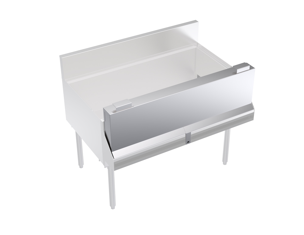KROWNE KR-SC42 Locking Cover for Single Speed Rail, 42 inch L, Stainless Steel