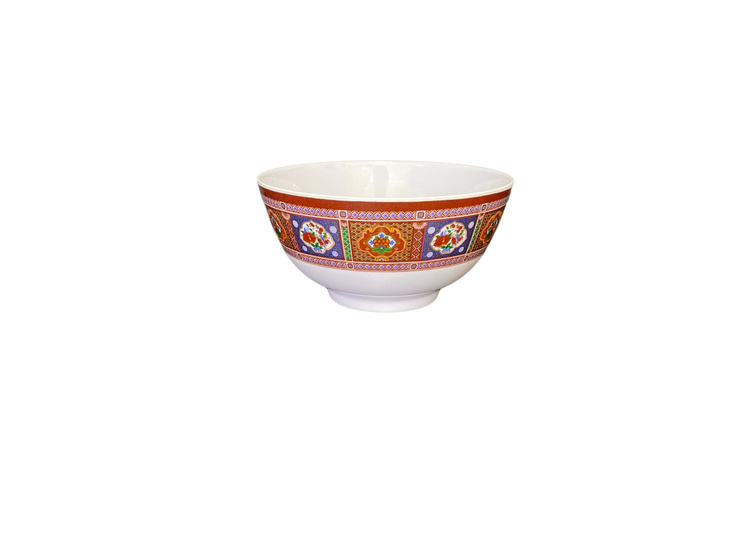 Thunder Group 5206TP Peacock 25 oz. Round Melamine Rice Bowl - 12/Case