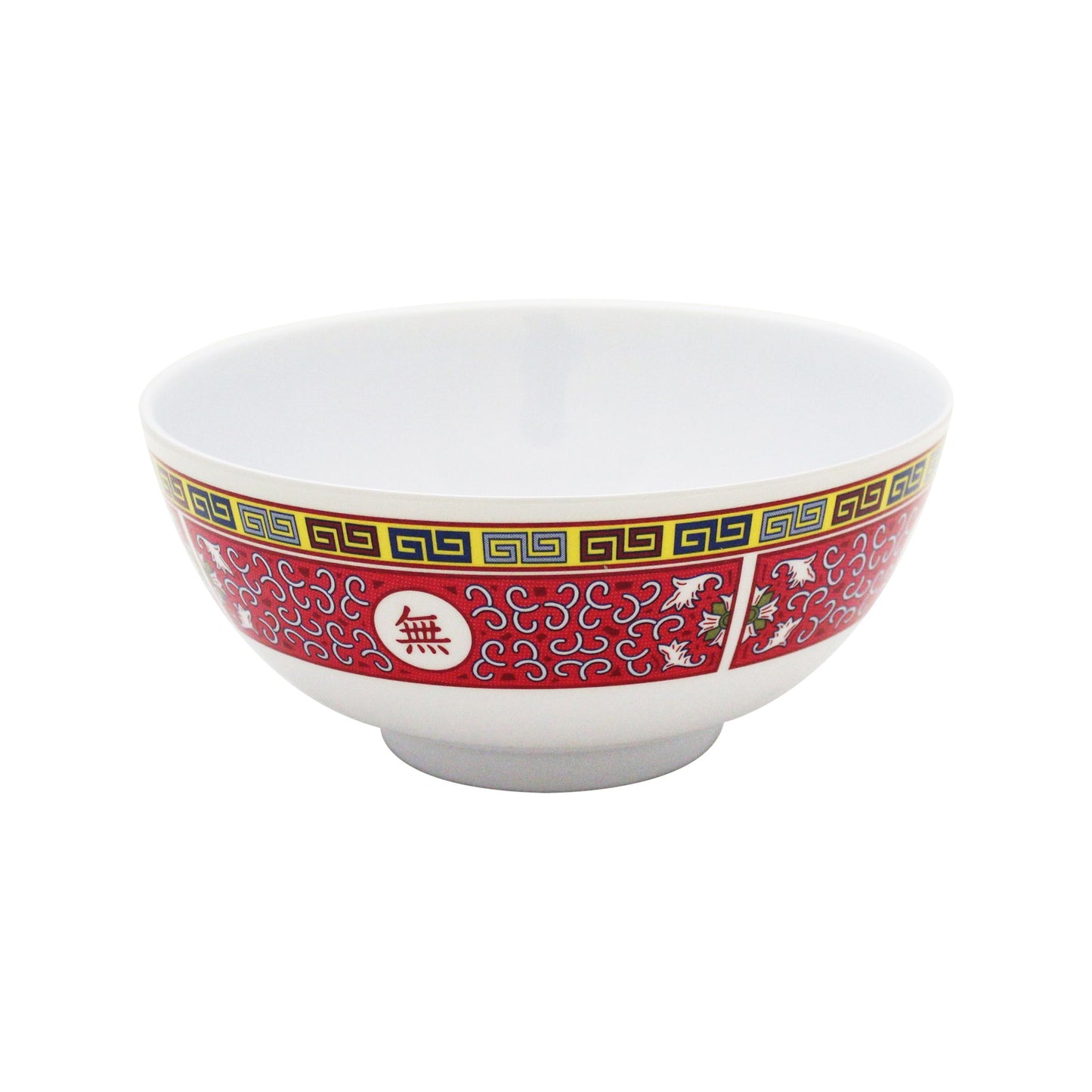 Thunder Group 5206TR 25 oz Melamine Rice Bowl, Red/White