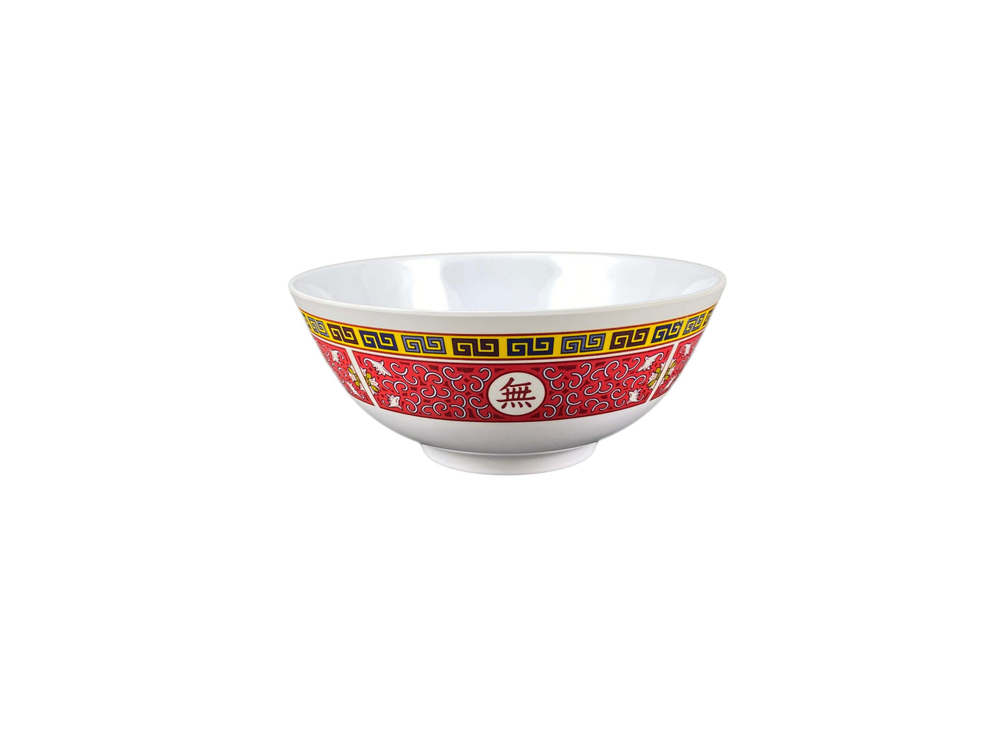 Thunder Group 5208TR 56 oz Melamine Rice Bowl, Red/White