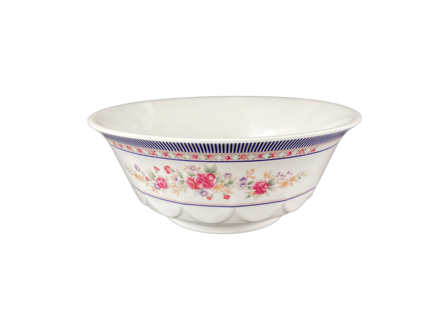 Thunder Group 5275AR 34 oz Round Scalloped Melamine Bowl, Rose