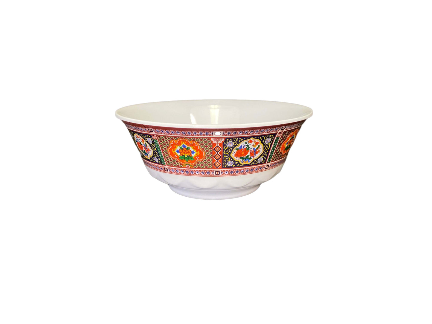 Thunder Group 5275TP Peacock 1.1 qt. Round Melamine Scalloped Bowl - 12/Case