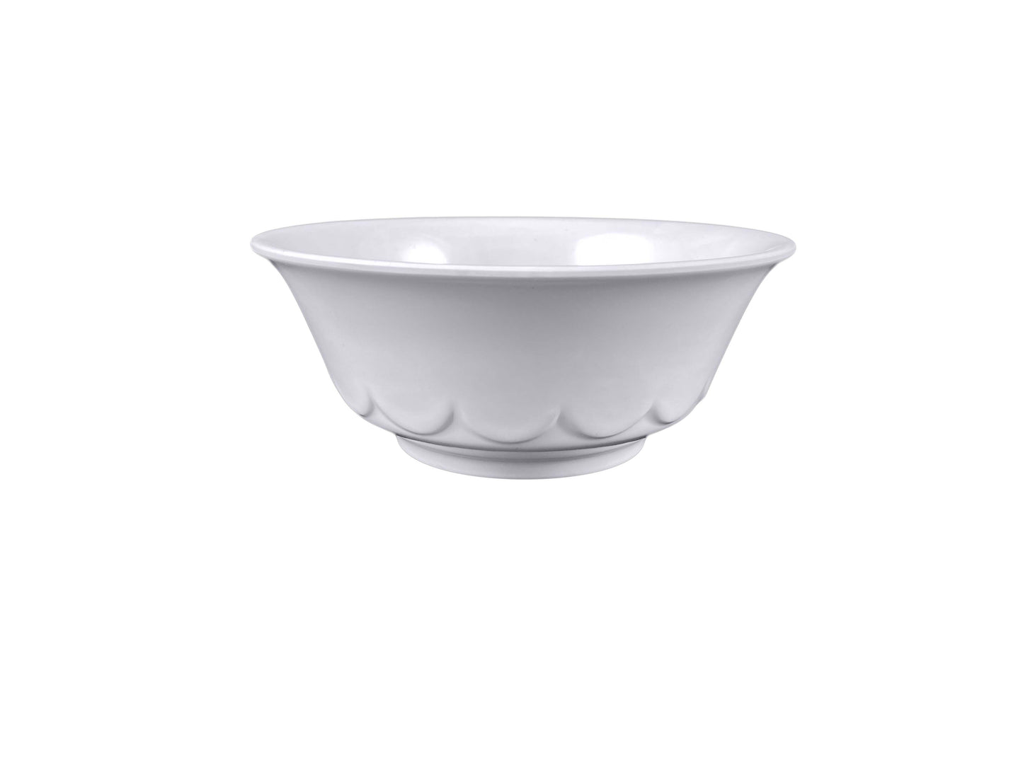 Thunder Group 5275TW Imperial 1.1 Qt. White Melamine Scalloped Bowl - 12/Pack