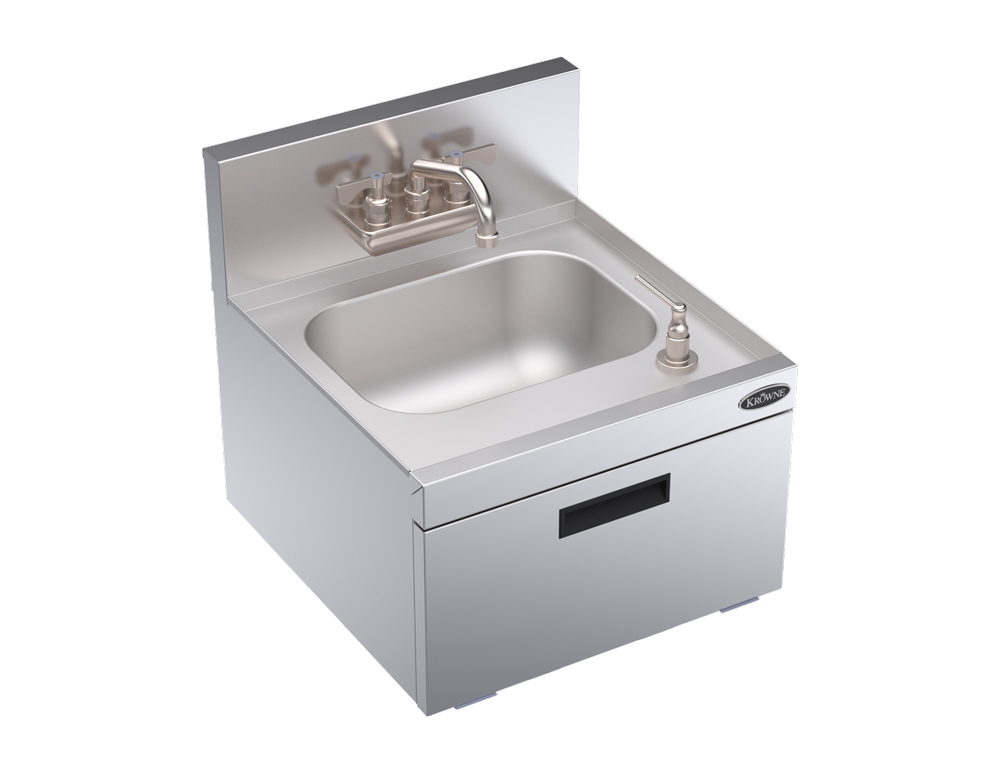 Krowne KR19-18WST Commercial Hand Sink w/ 14"L x 10"W x 7"D Bowl, Soap Dispenser