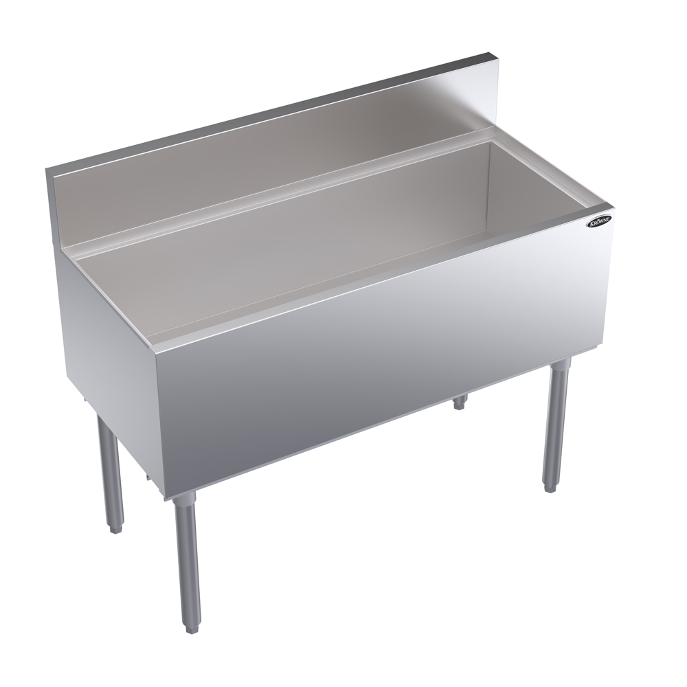 KROWNE KR19-42 Royal Series Cocktail Station with 129 lb Ice Bin, Stainless Steel, 42 inch W x 19 inch D