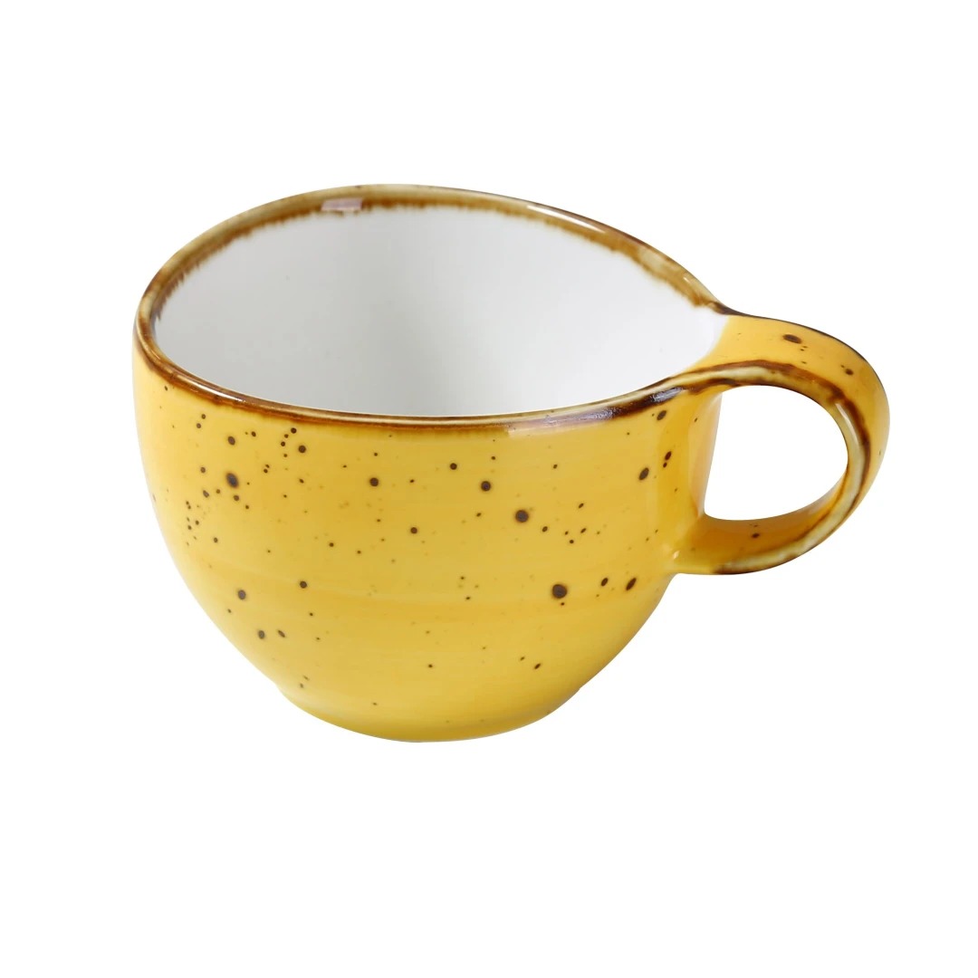Yanco LY-001YL Lyon Coffee/Tea Cup 7 Oz. 4" Dia. X 2-5/8"H
