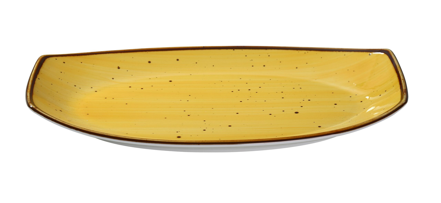 Yanco LY-213YL Lyon Plate 13"L X 7-3/8"W X 1-1/2"H Rectangular