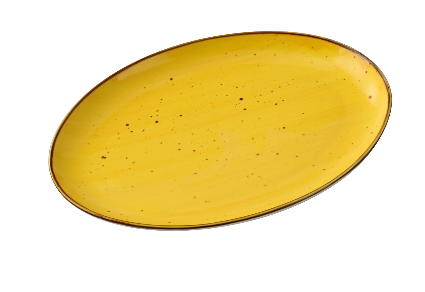 Yanco LY-2112YL Lyon Platter 12"L X 8-1/4"W X 1-1/4"H Oval